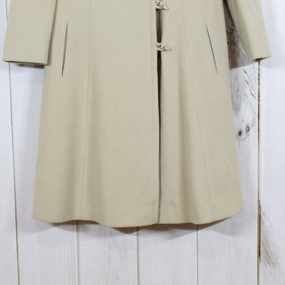 Vintage! JULES MILLER Faux Fur Long Dress Coat L - Picture 4 of 13